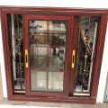 Aluminum frame double glazed glass design sliding window security bars